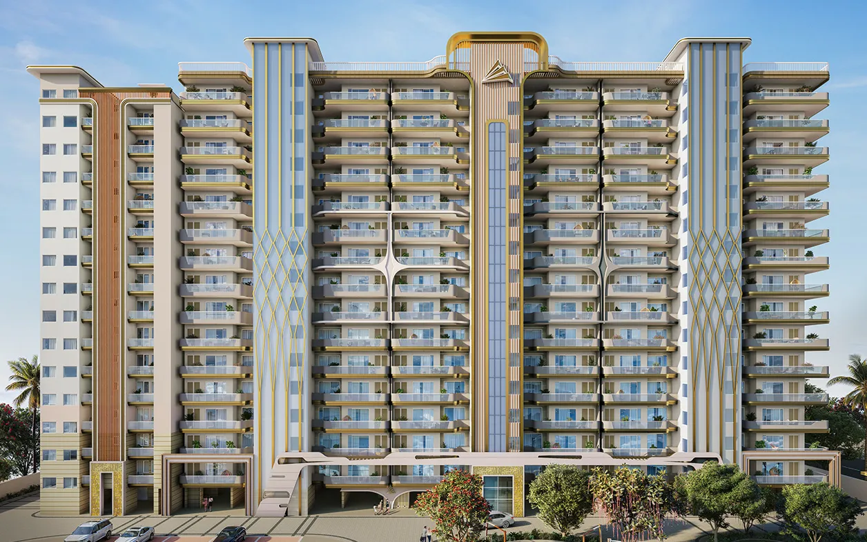Vista Palencia Zirakpur exterior elevation, 3 BHK towers on Hi-Ground Road